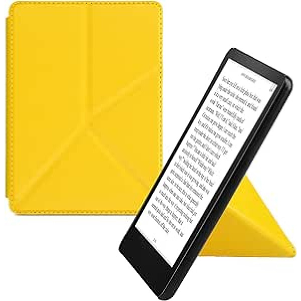 kwmobile aizsargvāciņš, kas saderīgs ar Amazon Kindle Paperwhite (11. paaudze — 2021) — mākslīgā āda — e-lasītāja vāka futrālis — dzeltens