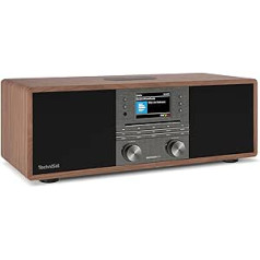 Technisat DIGITRADIO 650 kompaktiška sistema su 70 vatų 2.1 garsiakalbių sistema (muzikinė sistema su interneto radiju, DAB+, FM, CD grotuvu, Bluetooth, programų valdymu, Qi įkrovimo stotimi, Spotify ir Amazon muzika)