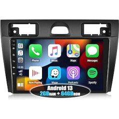 [2+64G] Auometo Android 13 Autoradio for Ford Fiesta Mk5 2002-2008 ar Wireless CarPlay Android Auto, 9 Zoll Bildschirm un Navi HiFi Bluetooth RDS WiFi/Mirrorlink+Rückfahrkamera