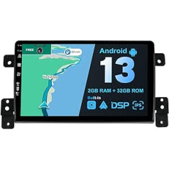 JOYX Android 12 IPS automašīnas radio piemērots Suzuki Grand Vitara (2005-2015) - Iebūvēts CarPlay Android Car - Bezmaksas atpakaļgaitas kamera - 2G + 32G - 9 collu 2 DIN - DSP DAB Stūres vadība WiFi Ātri