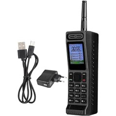 Tosuny Vintage Retro Brick mobilais tālrunis Četras kartes Četras gaidstāves četrjoslu 2G retro Bluetooth Jauns klasisks vecais mobilais tālrunis 2G GSM 850/900/1800/1900 MHz (melns)