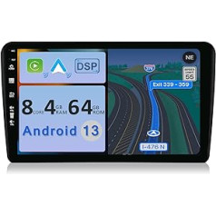 YUN TX [4 GB + 64 GB] Android 12 automašīnas radio, kas paredzēts Audi A3 8P/8PA (2003-2013) -2 DIN [Integrēts bezvadu CarPlay/Android Car/DSP/GPS]-9 collu IPS 2.5D kamera + MIC-DAB/Stūre Wheel Control/MirrorLink/BT