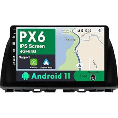 JOYX PX6 Android 11 Car Radio piemērots Mazda CX-5 (2013-2016) - [4G64G] - Atpakaļskata kamera bez maksas - IPS 10,1 collas - 2 DIN - Atbalsta DAB stūres vadību 4G WiFi BT5.0 Carplay 4K video HDMI