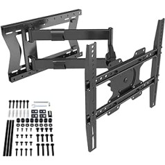 XTRARM TiTon T 80 cm sienas sprauga, televizora sienas stiprinājums, gara grozāma svira, pagarināma, grozāma, televizoram apm. 32-75 collas līdz 60 kg, VESA 100x100-400x400 mm, televizora kronšteins