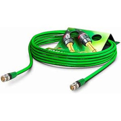 SOMMER CABLE Video Cable 3G-SDI/HD-SDI (HDTV) SC Vector 0.8/3.7, BNC/BNC NBNC75BLP9 Neutrik Green (15 m)