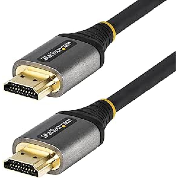 StarTech.com 2 m Premium sertificēts HDMI 2.0 kabelis — ātrdarbīgs Ultra HD 4K 60 Hz HDMI kabelis ar Ethernet — HDR10, ARC — UHD HDMI video kabelis — UHD monitoriem, televizoriem, displejiem — M/M (HDMMV2M)