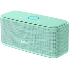 DOSS Bluetooth skaļrunis, SoundBox Music Box Bluetooth Box ar Dual Bass draiveriem, 20h akumulators, Touch Control, IPX5 ūdensizturīgs, Bloototh skaļrunis mobilajam tālrunim, Mājai, dārzam, ceļojumiem - zaļš