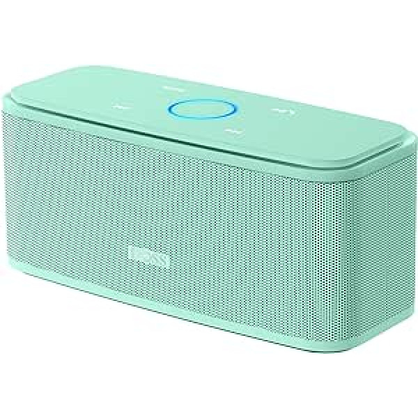 DOSS Bluetooth skaļrunis, SoundBox Music Box Bluetooth Box ar Dual Bass draiveriem, 20h akumulators, Touch Control, IPX5 ūdensizturīgs, Bloototh skaļrunis mobilajam tālrunim, Mājai, dārzam, ceļojumiem - zaļš