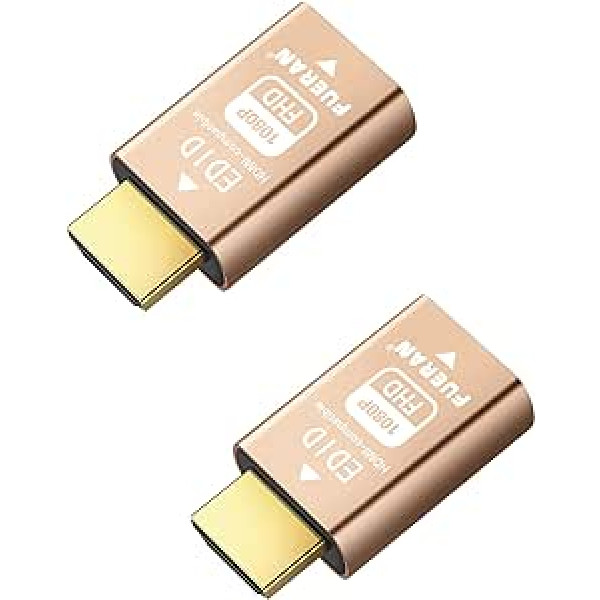 FUERAN Edid emulatora adapteris (4 paaudzes), HDMI saderīgs ar Mac Thunderbolt uz HDMI slēdžiem/pagarinātāju/AV uztvērēju/video sadalītāju (1920*1080-2p)