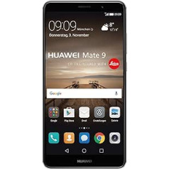 Huawei 51090VQX Mate 9 viedtālrunis (14,9 cm (5,9 Zoll), Dual SIM, 20 un 12 MP Leica Dual-Kamera, Kirin 960 Prozessor, Supercharge, Android) grau