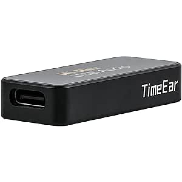 LINSOUL TimeEar TEU-99 pārnēsājams, mazs USB dekodēšanas austiņu pastiprinātājs uzlabo austiņu skaņu ar maināmu OFC sudraba pārklājumu USB-C kabeli mobilajam tālrunim/planšetdatoram/klēpjdatoram (melns)