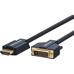 „Clicktronic Casual“ HDMI / DVI adapteris 5 m (vaizdo adapteris su HDMI ir DVI-D)