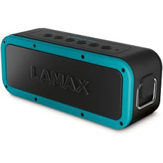 LAMAX Storm1 Bluetooth skaļrunis 5.0, 40 W, pārnēsājama bezvadu Bluetooth kārba ar IP67 ūdensizturīgu, 3 mūzikas režīmi, akumulators līdz 15 stundām, USB-C, NFC, 3,5 mm ligzda un MicroSD, mūzikas kaste