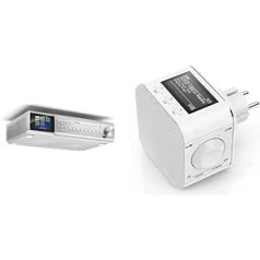 Karcher RA 2060D-S Undermount Radio with CD Player, DAB+/FM Radio, USB for MP3 Player, Bluetooth & Hama Socket Radio, DAB+/DAB Digital Radio, Small Socket Radio, White