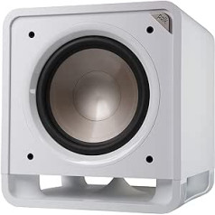 Polk Audio HTS 12 aktyvus žemųjų dažnių garsiakalbis, skirtas namų kino garso sistemoms ir muzikai, 12 colių žemųjų dažnių dėžė, 400 vatų, balta