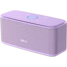 DOSS Bluetooth skaļrunis, SoundBox Music Box Bluetooth Box ar Dual Bass draiveriem, 20h akumulators, Touch Control, IPX5 ūdensizturīgs, Bloototh skaļrunis mobilajam tālrunim, mājām, dārzam, ceļojumiem - violets