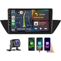 2024 auometo 2+32G Android 13 Car Radio priekš BMW X1 E84 (2009-2015) ar Carplay/Android Auto/Mirrorlink, 10,1 collu kapacitīvs skārienekrāns Atbalsta WiFi/GPS/FM/Bluetooth/SWC+ AHD atpakaļskata kameru + MIC