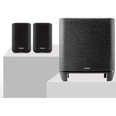 Denon Home 150 stereo sistēma ar bezvadu mājas zemfrekvences skaļruni, 2.1 HiFi sistēma ar iebūvētu HEOS, Alexa, AirPlay 2