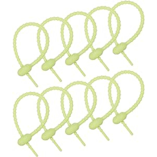 piegādes karte Allzweck-Silikonbinder 21,6 cm, 30 Stück wiederverwendbare Brotbinder, Kabelbinder, Brotbinder, Haushalt Twist Ties, wiederverwendbare Bindebänder (Gelb Grün)