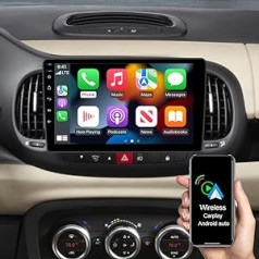 ACAVICA 2 + 32 GB Android automašīnas radio priekš Fiat 500L 2012-2017 10,1 collu Bluetooth automašīnas radio planšetdators skārienekrāna radio GPS navigācija atbalsta bezvadu Carplay Android automašīnas stūres vadību WiFi USB