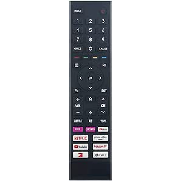 ERF3I80H Replacement Remote Control Fit for Hisense TV 50A7GQ 50A70GQ 50A71GQ 50A72GQ 50A71GQCH 50A72GQCH 50A78GQNE 50A76GQ 50A77GQ 50A78GQ 50A78GQ 50A79GQ 500A787GQCH 50A79GQCH 50A79GQNE 50A7GQTUK