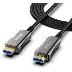 Atzebe Fiber Optic HDMI Cable 2.0 atbalsta 4K @ 60Hz 3D Full HD ARC CEC HEC funkciju 100m