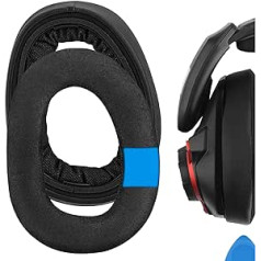 Geekria Sports Cooling Gel rezerves ausu spilventiņi Sennheiser GSP 600, GSP 670, GSP 500 Profesionālu spēļu austiņu ausu spilventiņi, austiņu ausu spilventiņi, ausu kausu remonta daļas (melnas)