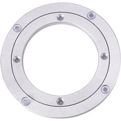 Aluminium Alloy Turntable Bearing Heavy Bearing Table Swivel Plate Hardware Round Turntable for Restaurant Dining Table Cake Decorations TV Monitor Stand (8 Inches)