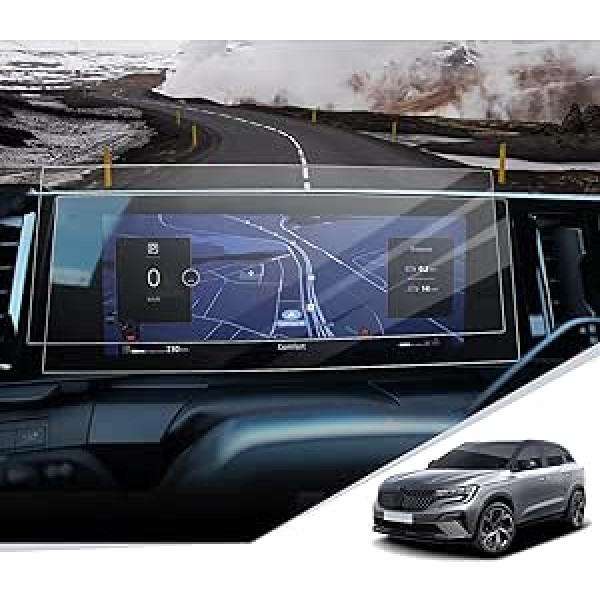 GIUD 2 ekrāna aizsargu komplekts, kas ir savietojams ar Renault Mégane E-Tech Electric 2022 2023, Renault Mégane E-Tech Digital Cockpit Nano ekrāna aizsargplēvi, 6H cietība pret skrāpējumiem (12,3 collas)