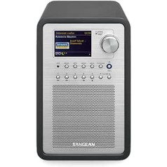 Sangean WFR-70C Internet Radio (Netzwerk Music-Player, WiFi, DAB+, Spotify-Player, UKW-RDS, AUX-In, Lautsprecheranschluss) grau