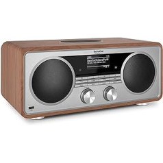 TechniSat Digitradio 602, kompaktiška sistema su 70 vatų 2.1 garsiakalbių sistema (Stereo muzikos centras su interneto radiju, DAB+, FM, CD grotuvu, USB, Bluetooth, programų valdymu, Qi įkrovimo stotimi)