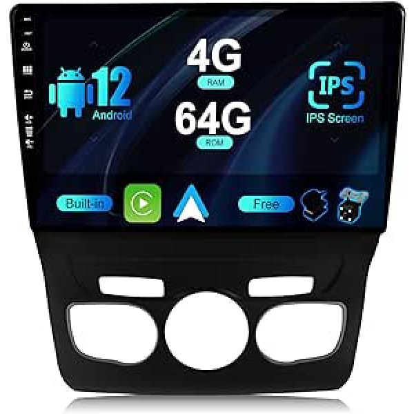 SXAUTO Android 12 IPS automašīnas radio priekš Citroen C4 C4L DS4 (2013-2017) - Iebūvēta Carplay/Android Car/DSP - LED kamera + MIC - 4G + 64G - DAB 360-CAM stūres vadība Fast Boot WiFi AHD - 2 DIN 10.1