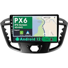 BXLIYER PX6 Android 12 automašīnas radio, kas piemērots Ford Tourneo Transit Custom (2013-2021) - 4G + 64G - atpakaļskata kamera bez maksas - 2 DIN IPS 9 collas - DAB stūres vadība CarPlay Android automašīnas HDMI 4K