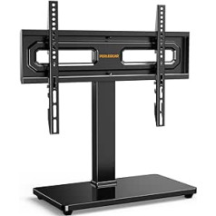 Perlegear TV Stand Swivel for 32-60 Inch Flat & Curved TVs up to 40 kg, TV Stands Height Adjustable & Stable, Universal TV Stand with Tilt Max. Vesa 400 x 400 mm