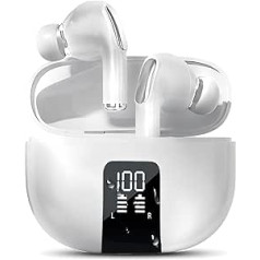 Bluetooth austiņas, bezvadu Bluetooth 5.3 Bluetooth austiņas In-Ear HiFi stereo, austiņas ar mikrofonu, LED displejs, 35 stundas USB-C, IP7 ūdensizturīgas austiņas darbam, ceļojumiem, sportam