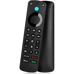 Balss tālvadības pults ar tālvadības pults meklētāju, kas piemērota lielākajai daļai Fire Smart TV straumēšanas atskaņotāju, Fire Smart TV Stick Lite 4K Max un Smart TV 4 Series, televizora vadības pogas un pogas ar aizmugurgaismojumu