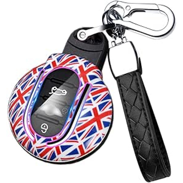 HIBEYO Smart Car Key Case Piemērots Mini aizsargmaciņam Mini F54 F55 F56 F57 F60 Cooper Clubman Convertible Cover Cover Key Case Remote Key Box Krāsa