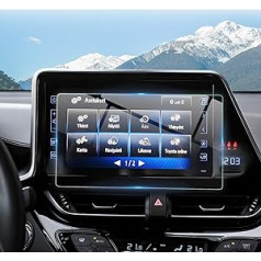 RUIYA saderīgs ar Toyota C-HR ZYX10/NGX50 2016-2020 ekrāna aizsargu automašīnu navigācijai Crystal Clear HD pret skrāpējumiem izturīgs GPS caurspīdīgs ekrāna aizsargs [8 collas]