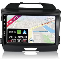 JOYX Android 12 automašīnas radio ar IPS 2.5D der Kia Sportage 2010-2015 — [2G + 32G] — Atpakaļskata kamera Canbus Free — 9 collu 2 DIN — atbalsta DAB stūres vadību 4G WiFi Bluetooth 5.0 Carplay