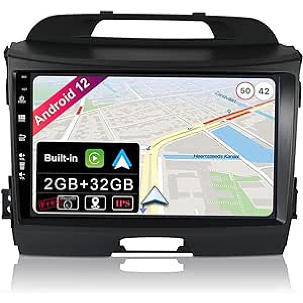 JOYX Android 12 automašīnas radio ar IPS 2.5D der Kia Sportage 2010-2015 — [2G + 32G] — Atpakaļskata kamera Canbus Free — 9 collu 2 DIN — atbalsta DAB stūres vadību 4G WiFi Bluetooth 5.0 Carplay