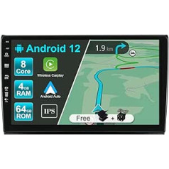 JOYX Android 12 IPS automašīnas radio piemērots Fiat Bravo (2006-2012) - 4G + 64G - iebūvēts DSP / Carplay / Android Car - LED kamera + mikrofons - 9 collu 2 DIN - stūres vadība WiFi DAB 360 kamera ātri