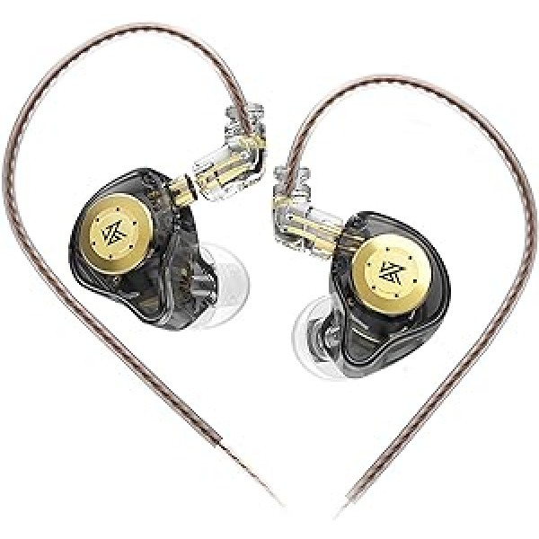 Yinyoo KZ EDX PRO austiņas ar 1DD, EDX PRO vadu in-ear austiņām, HiFi, dziļu basu skaņu ar 1DD jaunu 10 mm dinamisko draiveri, austiņas uz ausīm ar noņemamu kabeli