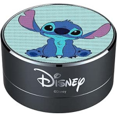 ERT GROUP Disney Stitch Bluetooth skaļrunis, 3 W portatīvais skaļrunis, iebūvēts mikrofons un FM radio, Micro SD kartes slots, uzlādējams akumulators, piemērots tālruņiem un planšetdatoriem