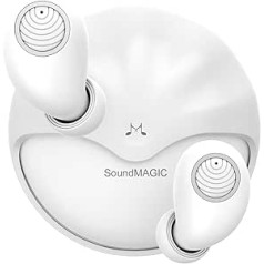 SoundMAGIC TWS50 G2 True Wireless Earbuds Bluetooth austiņas ausīs HiFi stereoaustiņas IPX6 ūdensizturīgas skārienvadības austiņas ar pārnēsājamu uzlādes korpusu baltā krāsā