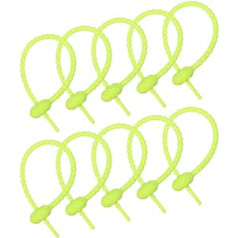 piegādes karte Allzweck-Silikonbinder 17,8 cm, 15 Stück wiederverwendbare Brotbinder, Kabelbinder, Brotbinder, Haushalt Twist Ties, wiederverwendbare Bindebänder (Limette)