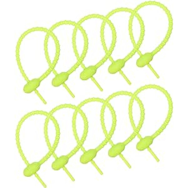 piegādes karte Allzweck-Silikonbinder 17,8 cm, 15 Stück wiederverwendbare Brotbinder, Kabelbinder, Brotbinder, Haushalt Twist Ties, wiederverwendbare Bindebänder (Limette)