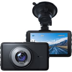 OYU Dash Cam for Cars 1080P FHD Car Dash Camera Recorder 3 colių ekranas prietaisų skydelis su 170° plačiu kampu, WDR, Super Night Vision, kilpos įrašymas, parkavimo monitorius, juodas