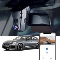 Fitcamx Dash Cam saderīga ar BMW 5 7. sērijas 530i 540i 530e 740i 745e 750i M550i M760i Xdrive G30 G31 G11 6. sērijas Gran Turismo (G32), 4K WiFi automašīnas kameru, nakts redzamību, G-S Nakts redzamību, G-S