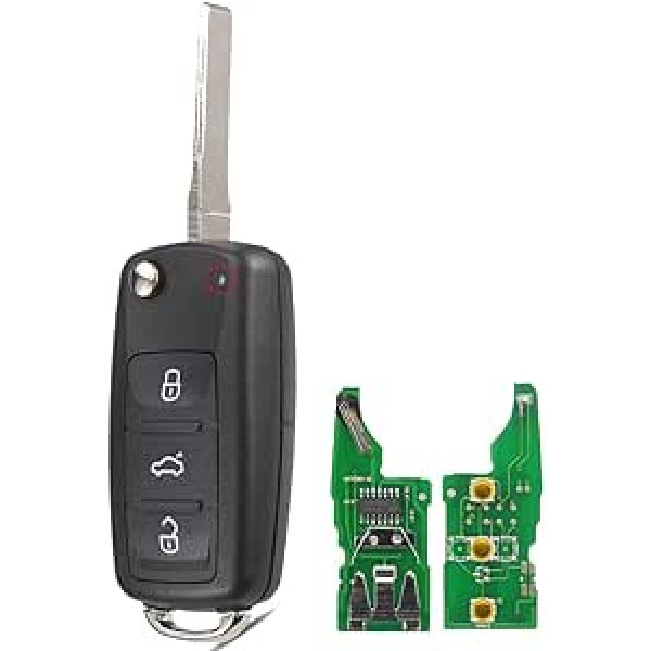 433 MHz 3 pogu automašīnas tālvadības pults ar 48 mikroshēmu VolksWagen Passat Caddy Tiguan Touran Arriba Eos Golf Polo Scirocco Skoda Seat VW Car Key Fob 5K0837202AD