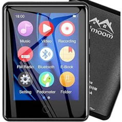 Timoom M6 32GB MP3 atskaņotājs 2,8 collu skārienekrāna sporta mūzikas atskaņotājs ar austiņām, skaļruni, radio, e-grāmatu, video, balss ierakstītāju, 16 stundu darbības laiku, balts